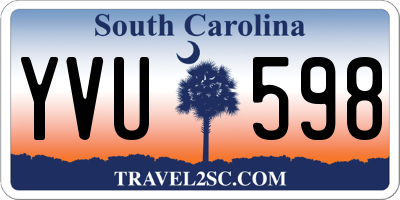 SC license plate YVU598