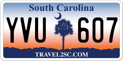 SC license plate YVU607