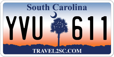 SC license plate YVU611