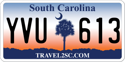 SC license plate YVU613