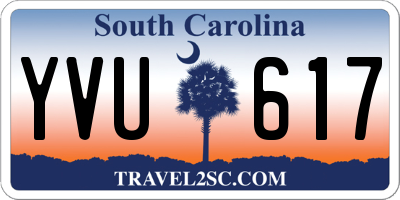 SC license plate YVU617