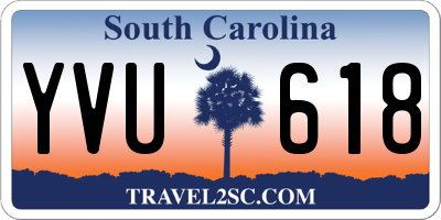 SC license plate YVU618