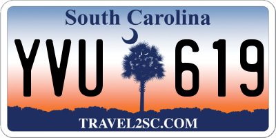 SC license plate YVU619
