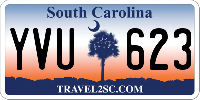 SC license plate YVU623