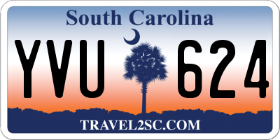 SC license plate YVU624