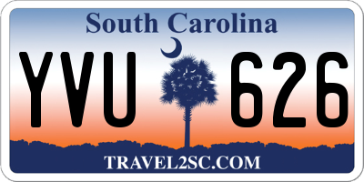 SC license plate YVU626