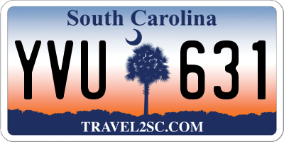SC license plate YVU631