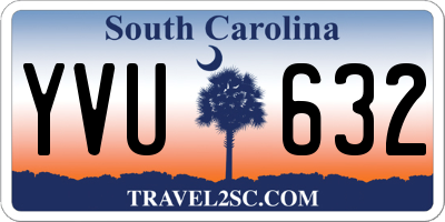 SC license plate YVU632