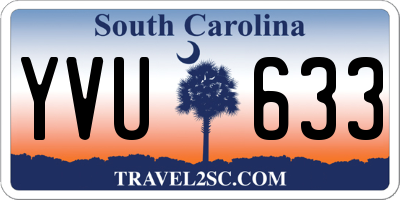 SC license plate YVU633