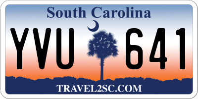SC license plate YVU641
