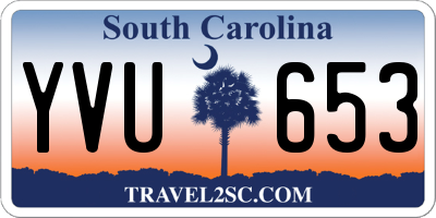 SC license plate YVU653