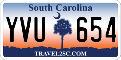SC license plate YVU654