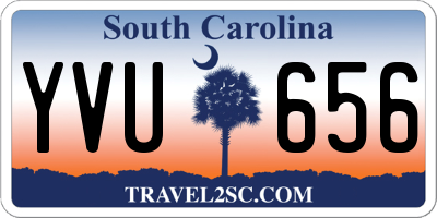 SC license plate YVU656