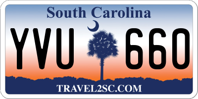 SC license plate YVU660