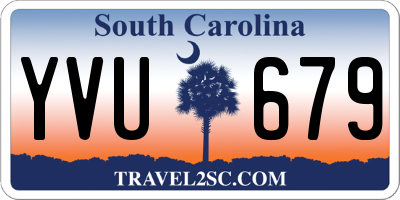 SC license plate YVU679