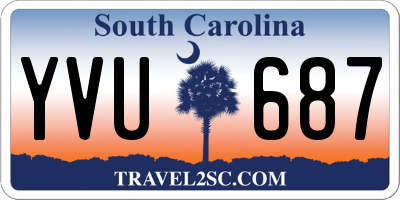 SC license plate YVU687