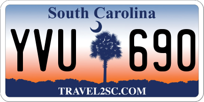 SC license plate YVU690