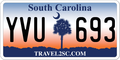 SC license plate YVU693