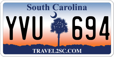 SC license plate YVU694