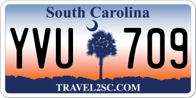 SC license plate YVU709