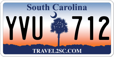 SC license plate YVU712