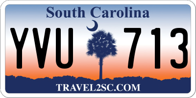 SC license plate YVU713