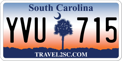 SC license plate YVU715