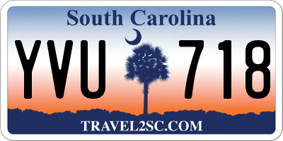 SC license plate YVU718