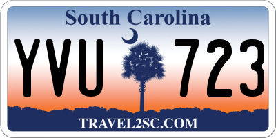 SC license plate YVU723