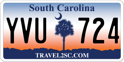 SC license plate YVU724