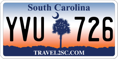 SC license plate YVU726