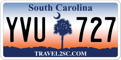 SC license plate YVU727