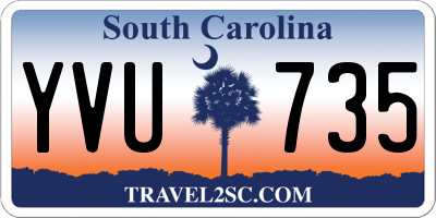 SC license plate YVU735