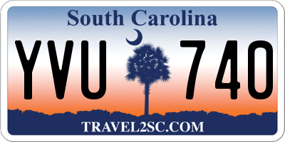 SC license plate YVU740