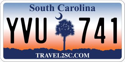 SC license plate YVU741
