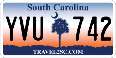 SC license plate YVU742