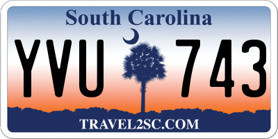 SC license plate YVU743