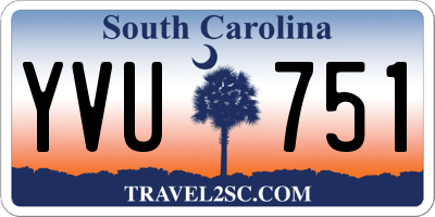 SC license plate YVU751