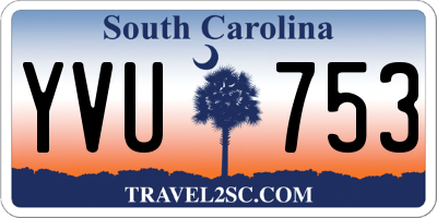 SC license plate YVU753