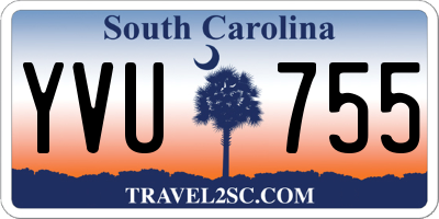 SC license plate YVU755
