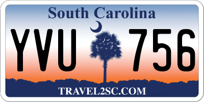 SC license plate YVU756