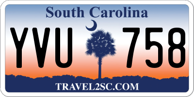 SC license plate YVU758