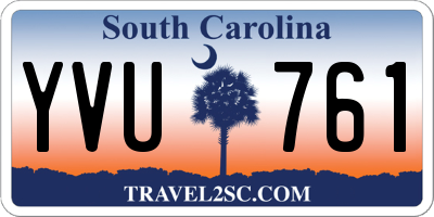 SC license plate YVU761
