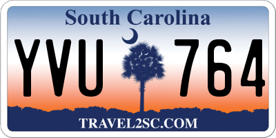 SC license plate YVU764
