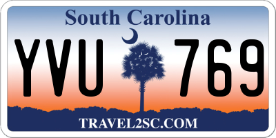 SC license plate YVU769