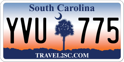 SC license plate YVU775