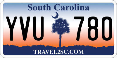 SC license plate YVU780