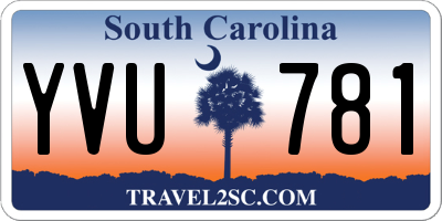 SC license plate YVU781