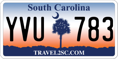 SC license plate YVU783