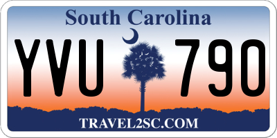 SC license plate YVU790
